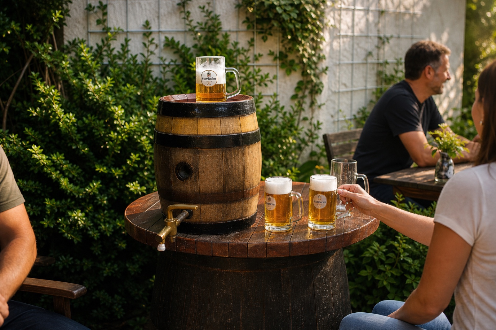 Frisch gezapft im Biergarten